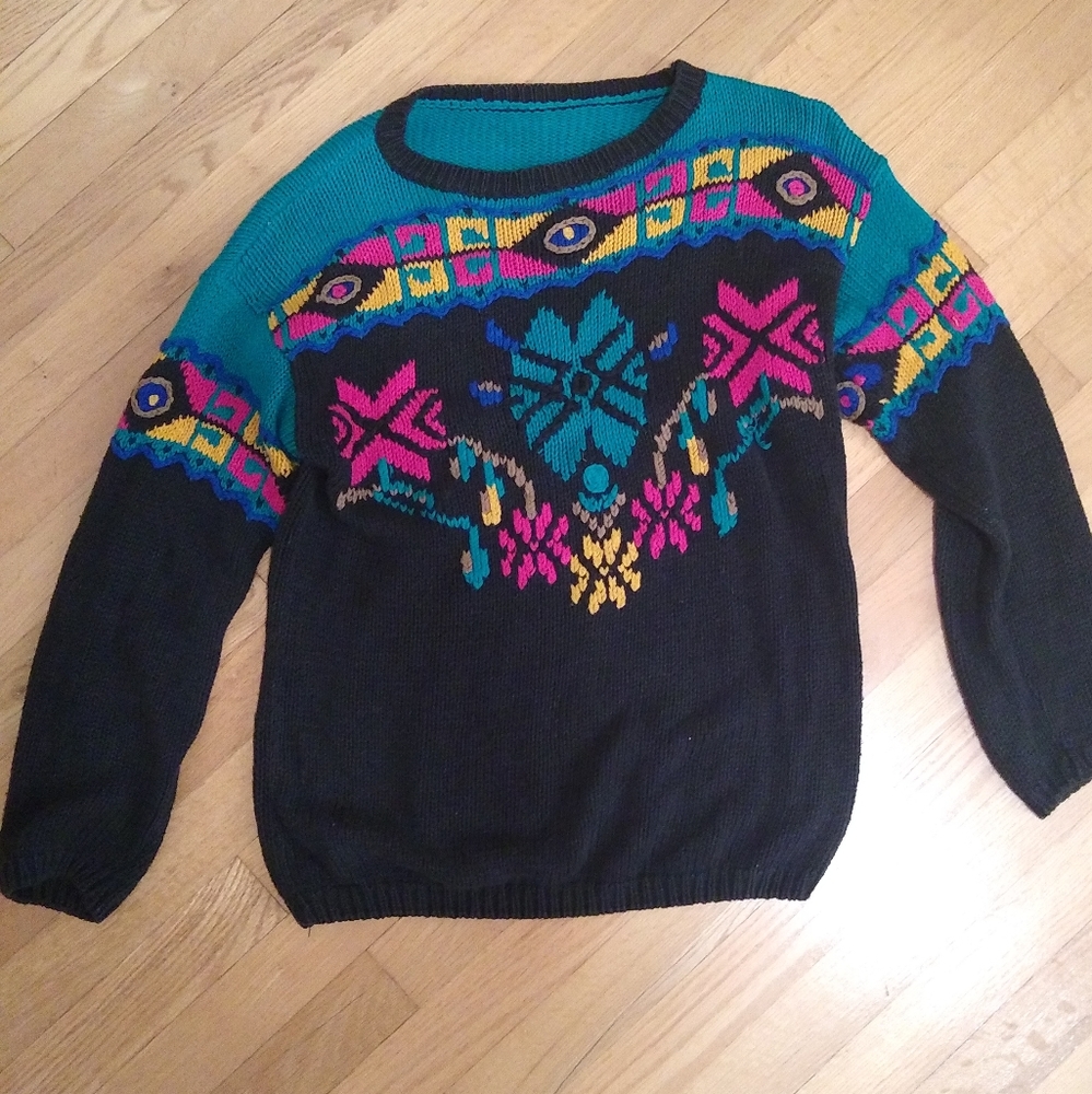 Rad vintage Eyes knitted sweater